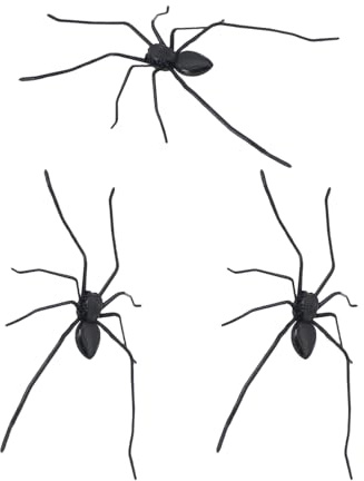ATBUSS Imanes De Araña Negra De 3 Piezas, Imanes De Animales De Simulación, Pegatinas De Decoración De Refrigerador, Accesorios Divertidos para Vacaciones.