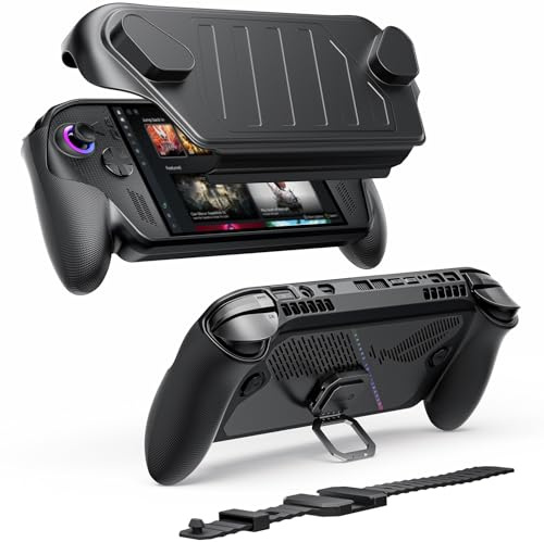 JSAUX ModCase para ROG Xbox Ally/Ally X, Funda Protectora con Soporte | Cubierta frontal extraíble, ranuras Micro SD, correa de sujeción y agarre antideslizante