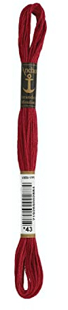 Anchor Sticktwist 4635000-00043 rubinrot Stickgarn, 100% Baumwolle