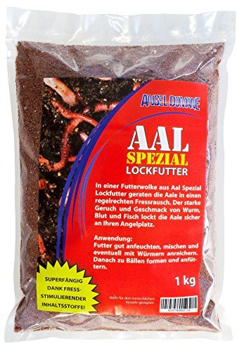 Angel Domäne Aal Spezial Lockfutter 1kg Rotbraun | Amino-Basis mit Blutmehl & Wurmextrakt, intensives Aroma für Aal & Wels, fressstimulierend, proteinreich