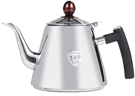 1.2L / 1.5L Caffettiera Induzione in Acciaio Inossidabile per Bollitore da Caffè e Tè Teiera Piano Cottura con Manico Resistente al Calore (1.2L)