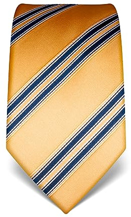 Vincenzo Boretti Cravate homme, pure soie, haute densité de tissage, anti-tâches, anti-salissures, hydrofuge, longue, accessoire élégant pour la chemise et costume - à rayures