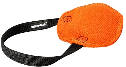 Dingo Gear Beißwurst 'Berta' mit 1 Griff, Orange, 14cm, 3cm Dicke | Nylcott-Material, IGP IPO Obedience, Schutzhund Hundesport, S00092