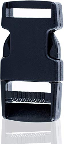 2x Steckschnallen 40mm Steckverschluss, Kunststoff Klickverschluss, Klippverschluss, Steckschließer, Steckschnalle, Ersatzschnalle, Buckle für Rucksack, Klippverschlüsse für Rucksack (2, 40mm)