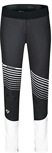 Ziener Damen NURA Softshell-Hose, Langlauf-Tight | Winddichte, elastische, Black.White, 42