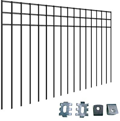 61 x 38,1 cm, kein Graben von Tierbarrieren, 20 Stück, schwarzer Grabenschutzzaun mit 3,8 cm Spike-Abstand, Hund/Kaninchen/Murmeltiere, Untergrundschutz, für Garten, Terrasse