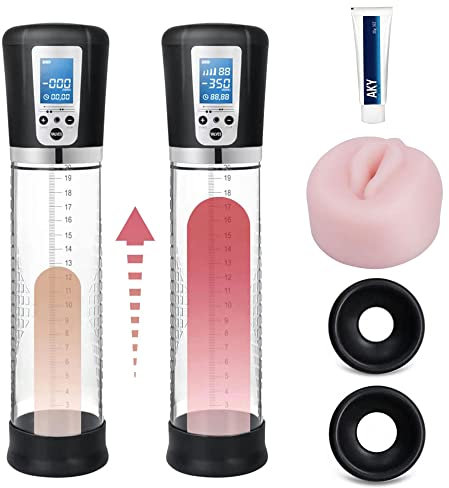 Pompe per pene elettriche, Pompa per vuoto automatica per pene da uomo, Ingrandimento del pene con 4 livelli di aspirazione, Coppa per masturbatore elettrico per erezioni più dure e più grandi