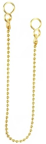 Replacement Brass 18 Inch Sink Basin Ball Plug Chain and S Hook Ends Ball Type and S Hook Shaped Chain 46cm Ideal for Kitchen and Bath Sink Basin 1 pack.