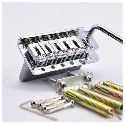 ERPSDVSSS 1 Set di Sistema Tremolo per Chitarra elettrica per destrimani/Mancini, Ponte Cromato per Parti di Ponti ST(Left Hand)