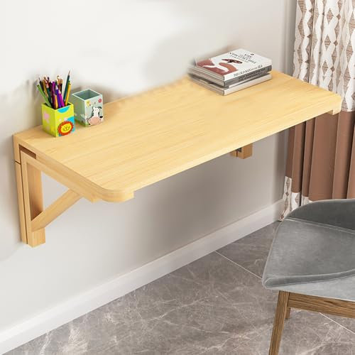 Wandklapptisch,Wandtisch Klappbar,Wand Wandtisch Klappbar,Wandmontierter Tisch,Kleiner,platzsparender,klappbarer,Klappschreibtisch Aus Massivem Holz Für Esszimmer,Arbeitszimmer,Küche,Balkon(50x30cm/19