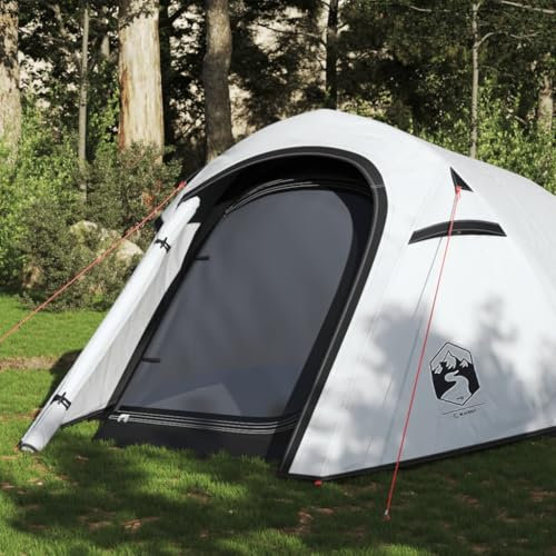 Sufrk Tunnel-Campingzelt 3 Personen Camping Zelt Camping Tent Camping ZubehöR Zelt Weiß Dunkel Wasserdicht