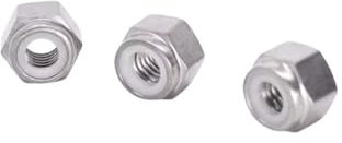 jiuxinyun 1-5 Stück M3 M4 M5 M6 M8 M10 DIN985 Massives Reintitan TA2 Sechskant Sechskant Nyloneinsatz Kontermutter Selbstsichernde Kontermutter(TA2 M3 5pcs)