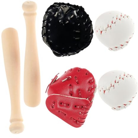 OATIPHO Miniatur-sportspielzeug-Set Mit Mini-baseballhandschuh Und Schläger Für Die Dekoration des Mini-