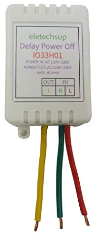 Genérico Controlador de retardo de Placa de Interruptor de relé Temporizador con indicador LED. Desconexión Ajustable: Encendido/Apagado, CA 110 V-220 V, 1-480 min. (with Shell)