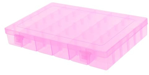 Gatuida Transparente Aufbewahrungsbox Kunststoff mit 36 Fächern Verstellbaren Trennwänden Schmuck Organizer für Bastelmaterial Platzsparend und Praktisch