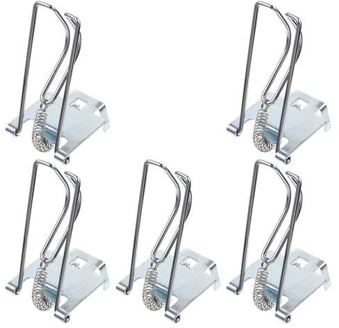 FENICAL Lot de 5 Clips en Métal pour Insert de Tiroir de Caisse, Pinces à Billets Robustes, Organisation Sécurisée de L'argenté, Installation et Nettoyage Faciles