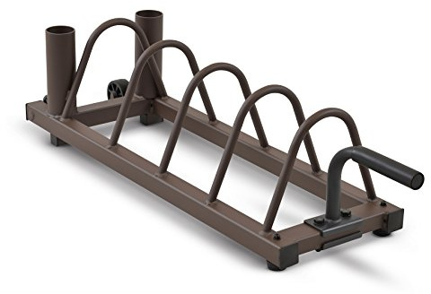 SteelBody STB-0130 Horizontale Hantelscheibenablage mit Langhantelständer