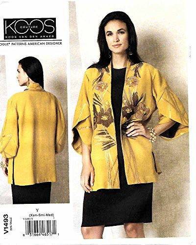 VOGUE PATTERNS Vogue Muster 1493 ZZ, Damenjacke, Größen LRG-XXL, Mehrfarbig, X XX-Large