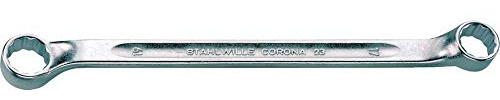 STAHLWILLE Nr. 23 Doppelringschlüssel CORONA metrische Schlüsselweite 18 x 19 mm L.251 mm flachgekröpft, Chrome-Alloy-Steel, verchromt
