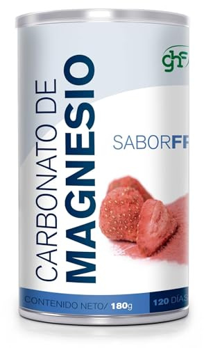 GHF - GHF Carbonato de Magnesio Bote Sabor Fresa 180 gr