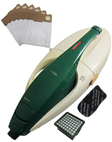Vorwerk Kobold Vk 131 Instrumento de Tierra Motor + Canal de Aspiración + Cassette Incl. Nuevos Filtro (Microfiltro y Filtro Olor) + 6 Vles Bolsa