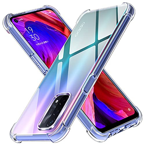 iVoler Cover per Oppo A54 5G e Oppo A74 5G, Custodia Trasparente per Assorbimento Degli Urti con Paraurti in TPU Morbido, Sottile Morbida in Silicone TPU Protettiva Case