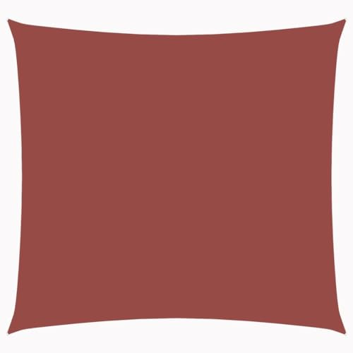 vidaXL Sonnensegel Wasserfest Sonnenschutz Windschutz Sonnendach UV Schutz Garten Terrasse Balkon Oxford-Gewebe Quadratisch 4x4m Terrakottarot