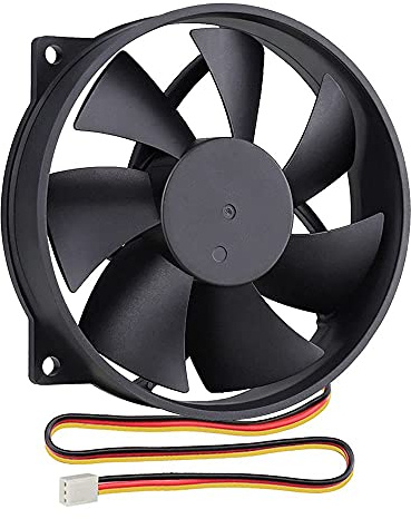 GDSTIME 12V 3 Pin 92mm Computer Fan 92x25mm CPU Cooling Fan | 9225, Round Brushless Cooling, 9CM, 1800 RPM