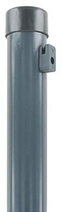 INDUTEC Zaunpfosten - 34 x 1500 mm - für Maschendraht Drahtzaun - anthrazit pulverbeschichtet - mit Drahthalter