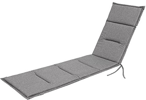 PillowPrim Sitzkissen für Sonnenliege - Stuhlkissen - Für Garten, Terrassen und Balkonliebhaber - Komfort im Freien - Anthrazit, 182 x 42 x 4 cm