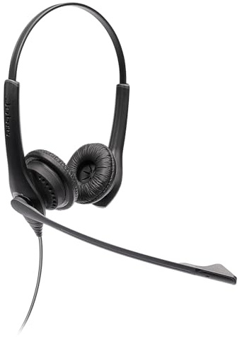 Jabra Biz 1100 EDU Stereo-Kopfhörer mit Mikrofon für Schüler - Headset mit Geräuschunterdrückung und Gehörschutz, Kunstleder-Ohrkissen und USB-A Anschluss - Schwarz