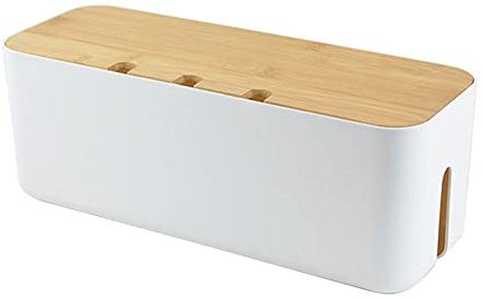 Kabelbox, Kabelaufbewahrungsbox, Kabelaufbewahrungsboxen mit Deckel, Mehrfachsteckdose, zum Verstecken und Verstecken von Steckdosenleisten und Kabeln
