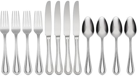 Oneida 895267 Countess 12 Piece Everyday Flatware Set, Metallic