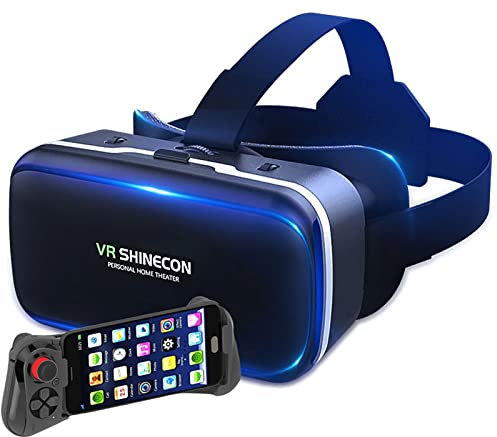 MYPOWR Virtual Reality Headset, VR Headsets Compatible For IPhone And Android Smartphones, Full Screen Visual Wide Angle VR Glasses Box For Kids To Play VR Games/3D Movies Anti Blue Light(058)