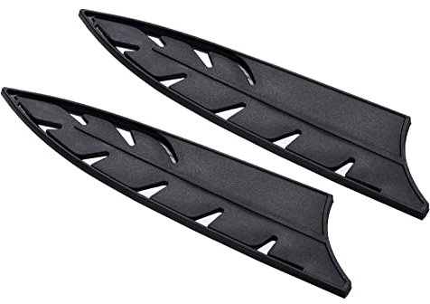 PATIKIL Plastic Safety Knife Cover Sleeves for 8 Chef Knife, 2 Pack Knives Edge Guard Blade Protector Universal Knife Sheath for Kitchen, Black