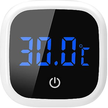 Aquarium Thermometer, Mini Aquarium Thermometer Digital, LED-Anzeige, Hochpräzisions-Temperatursensor, Geeignet für Süßwasser-Meeresaquarien