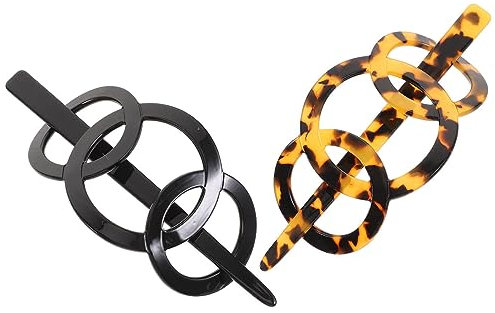 Beavorty 2pcs Pinces à Cheveux Vintage en Plastique Accessoires pour Cheveux Femmes et Jeunes Filles pour Mariage et Usage Quotidien
