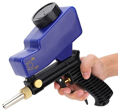 Pistola per Sabbiatura, Sabbiatrice Pneumatica a Gravità Sabbiatrice Ad Aria Pistola per Sabbiatura Manuale Kit di Sabbiatura per Rimuovere Vernice, Macchie 70-150 PSI 6000