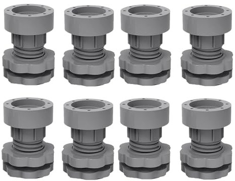 Uhidka Anti-Vibrations-Pads für Waschmaschinen-Unterstützung, Verstellbare Trockner-Stoß- und Geräuschunterdrückungspads, Waschmaschinen-Unterstützung, 8 Stück