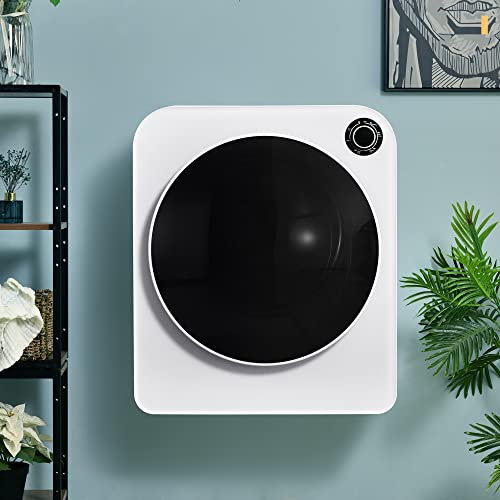 Merax Klein Wäschetrockner, Ablufttrockner mit 5 Programme, Wandmontierbar Ablufttrockner, 3 kg / 830W / Dreifachfilter/Überhitzungsschutz, Weiß