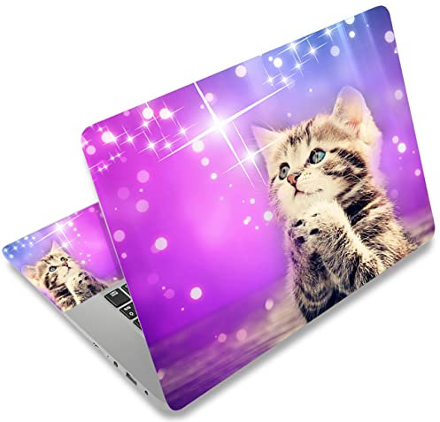 icolor Laptop Skin Sticker Decal 12 13 13.3 14 15 15.4 15.6 inch Personalized Universal Notebook Vinyl Skin Stickers Cover Art Decal Computer Protector (Small cat)