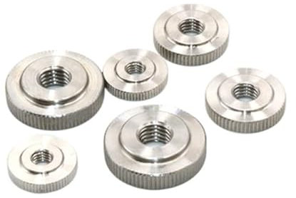 LOYKZCT Handdrehschraube, 1–5 Stück, M3, M4, M5, M6, M8, M10, Edelstahl, kleine Stufen-Rändelmuttern (Farbe: M3, 5 Stück) (Farbe: M3, 5 Stück)(M5 5pcs)