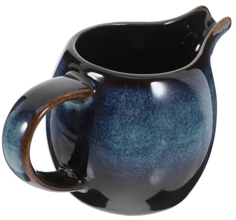 Anneome Mini Jarra De Cerámica De Porcelana con Mango, Dispensador De Jarabe, Jarras De Leche para Café, Té, Mermelada, Salsa, Jarabe De Arce