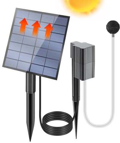 Solar angetriebener Teichbelise - Erneuerbare Belüftung, Bequeme Leistung | Verbesserte Flexibilität Teichluftpumpe, Solar -Sauerstoffmatorfisch, effizienter Wasserkreislauf, vielseitiges Design