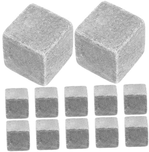 Didiseaon 12 Pezzi Di Pietre Per Whisky Riutilizzabili Per Rocce Di Vino Bourbon Pietre Di Raffreddamento Del Whisky Marmo Grigio
