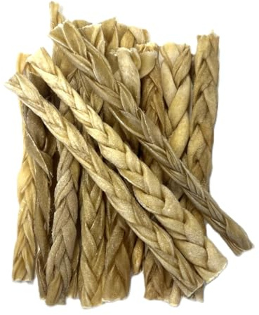 Maltbys' Stores 10 Pack Braided Lamb Skin [DCP] | 100% Natural Dog Treat Chews (10x Pieces)