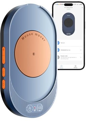 Vaydeer M4 Utra Mouse Mover with APP, Undetectable Mouse Jiggler Device with Remote Control and Timer Function, Driver-Free Shaker Wiggler Mouse Movement Simulation for Computer Awakening-Orange