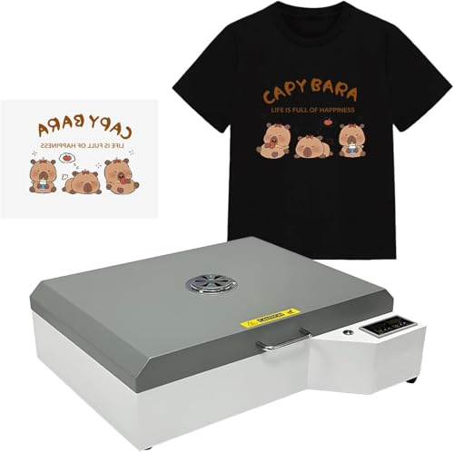 Bonxrdun DTF Curing Oven Trockenofen für Heißschmelzpulver T Shirt Druckmaschine 45x33cm Geeignet für A3/A4 DTF-Druck, 155℃ gleichmäßige Wärmeverteilung