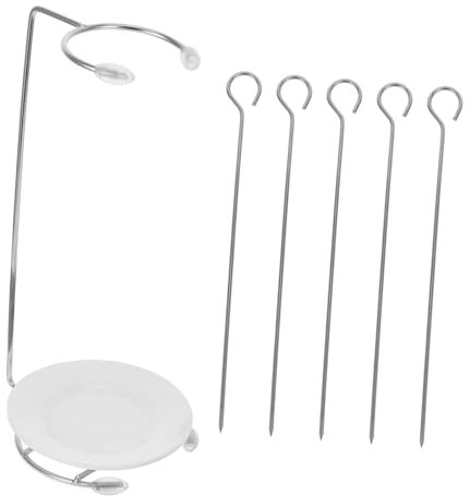 HEMOTON Parrilla Para Kebab De Acero Inoxidable Colgadores Para Pinchos Parrillas Para Barbacoa