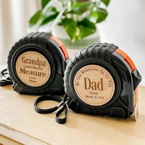 Personalisiertes Maßband, Maßband mit individueller Gravur, Geschenk for Papa, Opa, Männer, Vatertag, einziehbares Maßband(5m 16ft)